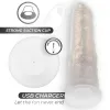 COCK MILLER - DILDO WITH SUCTION CUP, LIGHTS AND VIBRATION WITH REMOTE CONTROL WHITE 20.5 CM