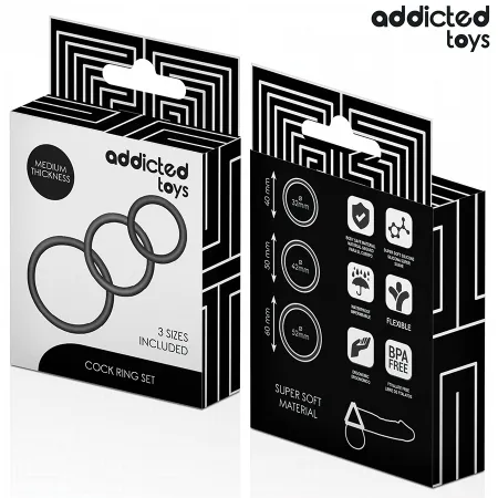 ADDICTED TOYS - SET OF SILICONE RINGS MODEL 2