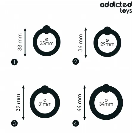 ADDICTED TOYS - SET OF PRESSURE SILICONE RINGS