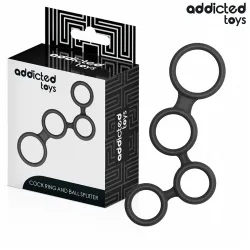 ADDICTED TOYS - PENIS RING WITH DIVIDERS FOR TESTICLES