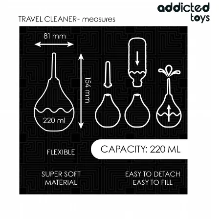 ADDICTED TOYS - TRAVEL ANAL CLEANER SIZE L 220 ML