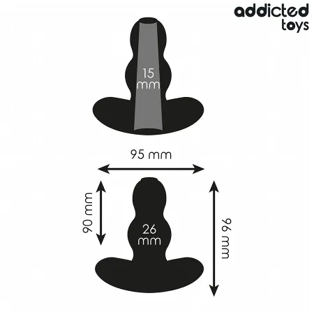 ADDICTED TOYS - HOLLOW ANAL PLUG SILICONE SIZE M 9.6 CM