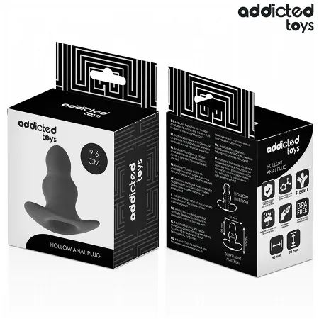 ADDICTED TOYS - HOLLOW ANAL PLUG SILICONE SIZE M 9.6 CM