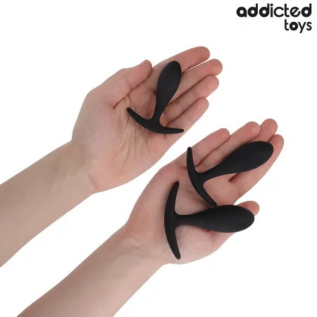 ADDICTED TOYS - SET OF 3 ANAL PLUG SILICONE MODEL 2