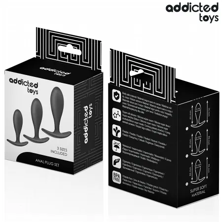 ADDICTED TOYS - SET OF 3 ANAL PLUG SILICONE MODEL 2