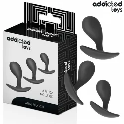 ADDICTED TOYS - SET OF 3 ANAL PLUG SILICONE MODEL 3