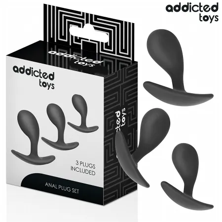 ADDICTED TOYS - SET OF 3 ANAL PLUG SILICONE MODEL 3