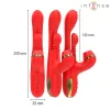 INTENSE - KATY MULTIFUNCTION CLITORIS STIMULATOR 4 INTERCHANGEABLE HEADS RED