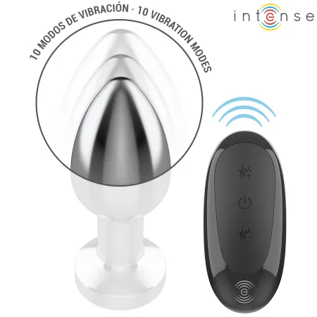 INTENSE - ANAL PLUG 10 VIBRATIONS METAL WITH REMOTE CONTROL M
