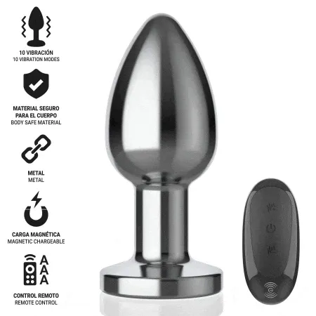 INTENSE - ANAL PLUG 10 VIBRATIONS METAL WITH REMOTE CONTROL L