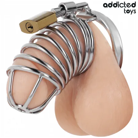 ADDICTED TOYS LOCKED - IRON CELL METAL PENIS CAGE 5 CM SIZE L