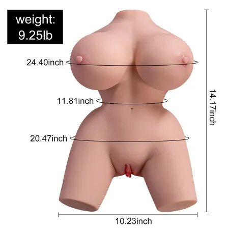 XISE - FRIEDA REALISTIC FEMALE TORSO WITH VIBRATION 36 CM