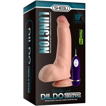 SHEQU - LUNGTON VIBRATOR DILDO WITH REMOTE CONTROL 22.5 CM