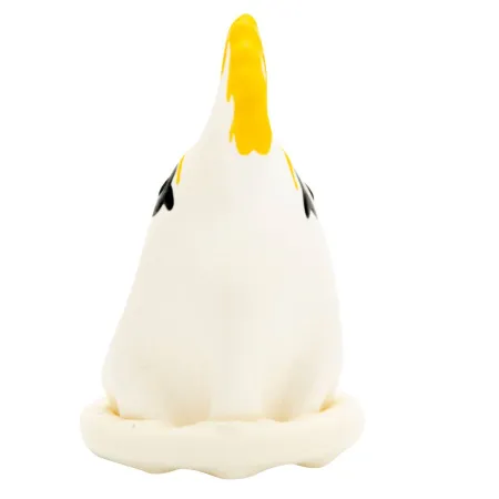 CONDOMERIE - HANDPAINTED NOVELTY CONDOMS PARROT WHITE