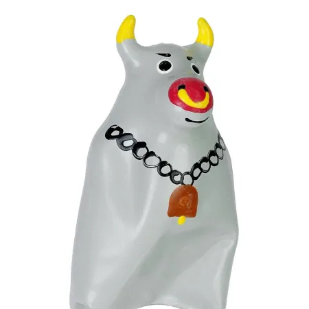 CONDOMERIE - HANDPAINTED NOVELTY CONDOMS GREY BULL MODEL XL