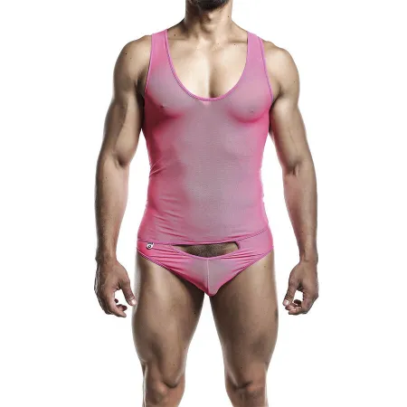 MOB - TRANSPARENT PINK BODYSHEER SIZE S/M