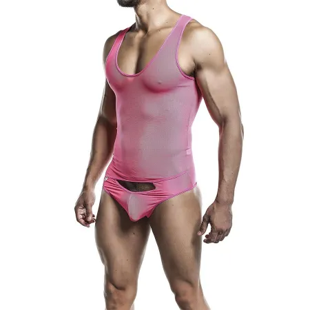 MOB - TRANSPARENT PINK BODYSHEER SIZE S/M