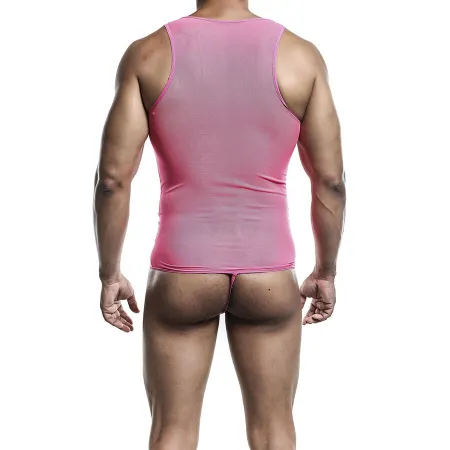 MOB - TRANSPARENT PINK BODYSHEER SIZE S/M