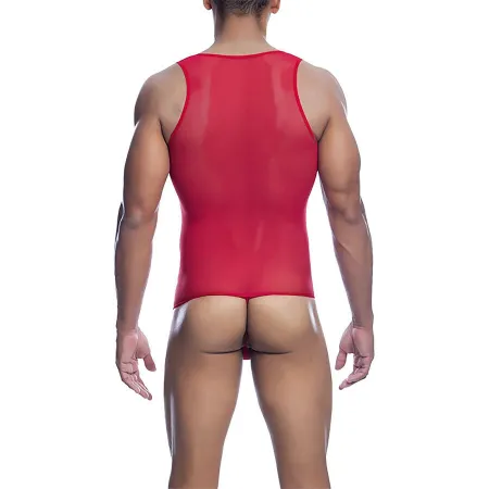 MOB - RED TRANSPARENT BODYSHEER SIZE S/M