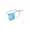 MOB - TRANSPARENT T-SHAPED THONG AQUA SIZE L/XL