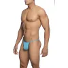 MOB - TRANSPARENT T-SHAPED THONG AQUA SIZE S/M