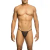 MOB - TRANSPARENT T-SHAPED THONG BLACK SIZE S/M