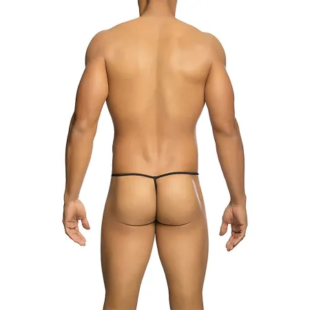 MOB - TRANSPARENT T-SHAPED THONG BLACK SIZE S/M