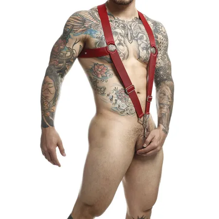 MOB - DNGEON CROSS BACK HARNESS RED ONE SIZE