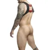 MOB - DNGEON HARNESS WITH RED PENIS RING ONE SIZE