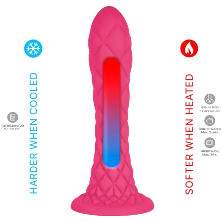 SILEXD - DREAMY DILDO FANTASY LIQUID SILICONE THERMOREACTIVE FUCHSIA 18.5 CM