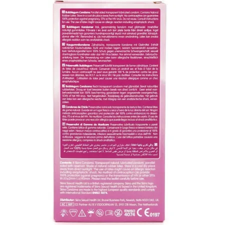 SKINS - BUBBLEGUM PREMIUM CONDOMS PACK 8