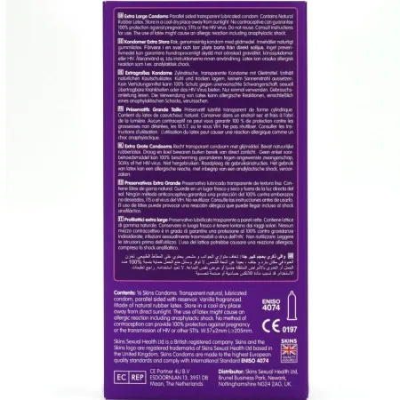 SKINS - EXTRA LARGE PREMIUM CONDOMS PACK 16