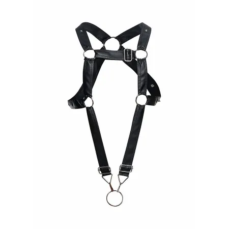 MOB - DNGEON BLACK CROSSED PENIS HARNESS ONE SIZE