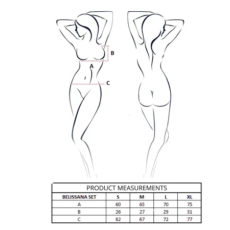 PASSION - BELISSANA BRA + THONG SET WHITE S/M