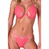 PASSION - RESILQUE BRA + THONG SET TOMATO RED S/M