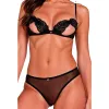 PASSION - INTIMARI BRA + PANTIES SET BLACK S/M
