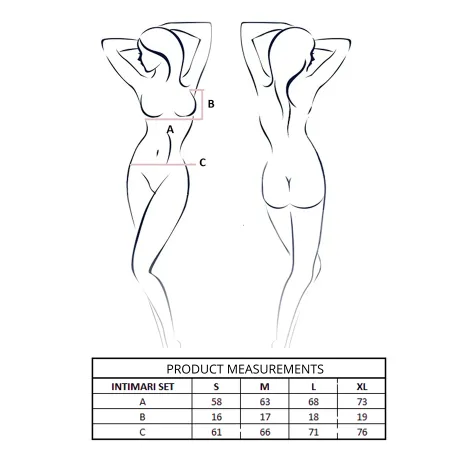 PASSION - INTIMARI BRA + PANTIES SET PINK S/M