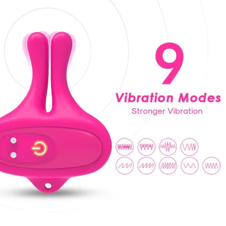 ARMONY - RABBIT SHAPE VIBRATION MAGNETIC NIPPLE CLAMPS PINK