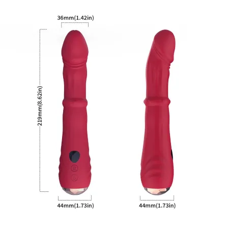 ARMONY - THERMO-ADJUSTABLE POINT A STIMULATOR VIBRATOR DILDO RED