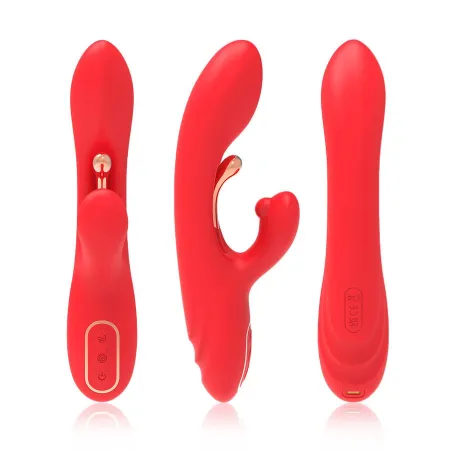 ARMONY - G-SPOT AND CLITORIS STIMULATOR VIBRATOR WITH OSCILLATING TONGUE RED