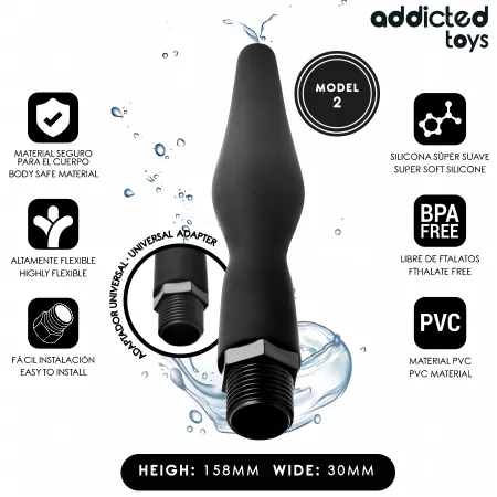 ADDICTED TOYS - ANAL CLEANER WITH UNIVERSAL ADAPTER MODEL 2