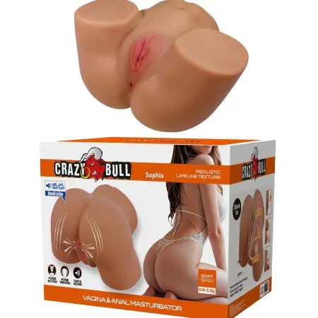 CRAZY BULL - GERIANN REALISTIC FEMALE BUTT VIBRATOR AND SUCKER WITH SOUND 5.5 KG