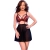 CHILIROSE - CR 4869 BABYDOLL BLACK/RED S