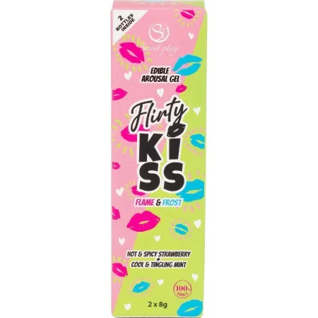 SECRETPLAY - FLIRTY KISS GELS WITH ORAL SEX EFFECTS STRAWBERRY & MINT 2 x 8 GR