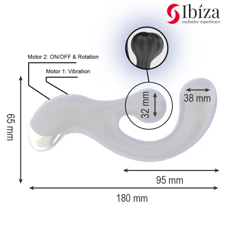IBIZA - VIBRATING & ROTATING STIMULATOR