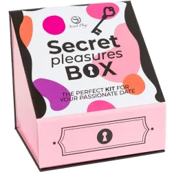 SECRET PLAY - PLEASURES BOX FOR COUPLES: DICE + VIBRATING BULLET + FEATHER PEN