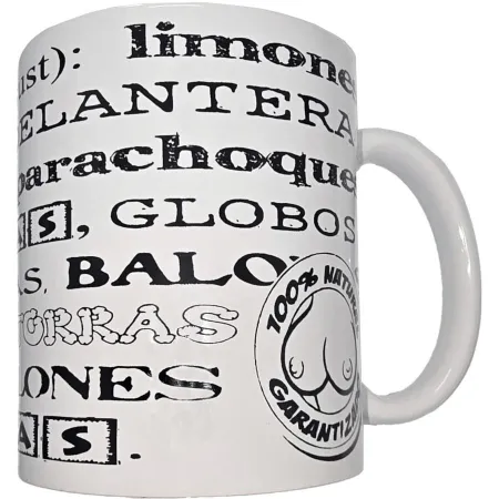 DIABLO PICANTE - WHITE MUG WITH BOOB SYNONYMS 370 ML