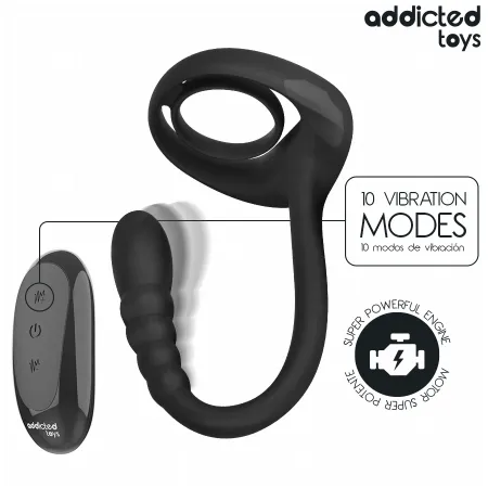 ADDICTED TOYS - P-SPOT VIBRATING COCK RING REMOTE CONTROL