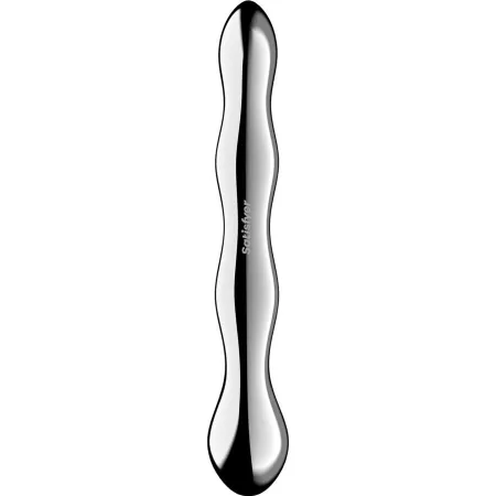 SATISFYER - COSMIC CREST 2 STAINLESS STEEL DOUBLE-ENDED DILDO