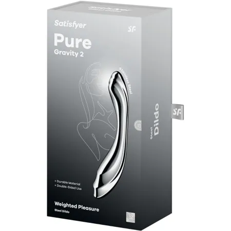 SATISFYER - PURE GRAVITY 2 STAINLESS STEEL DOUBLE-ENDED DILDO